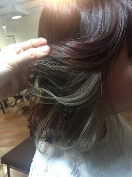 ヘアー アイス カンナ(HAIR ICI Canna) ミディアム×透明感×インナーグレー