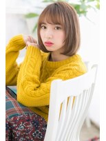 ミック ヘアアンドメイク アップ 駒込店(miq Hair&Make up)&nbsp;カーキベージュ☆ナチュラルストレート大人ボブ