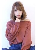ことりベージュローライト大人かわいい小顔スリークボブ大人ボブ