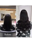 シールエクステで自然なロングヘア