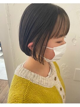 カウチ 板橋本町店(kauti) 前髪インナーカラー×イヤリングカラーでお洒落ボブ