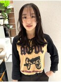 抜け感/顔周りレイヤー/暖色カラー