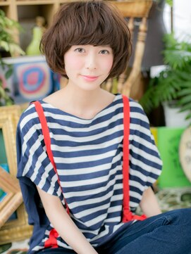 カバーヘア イヴ 戸頭店(COVER HAIR EVE) くせ毛風前下がりショートマッシュボブパーマc5戸頭30代40代!