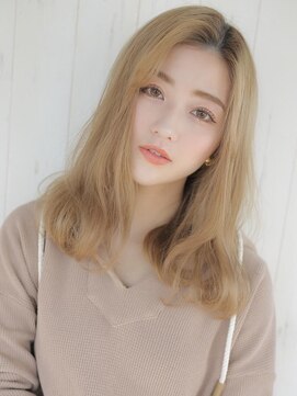 アグ ヘアー ランド 盛岡上田店(Agu hair land) 《Agu hair》くせ毛風柔らかニュアンスセミディ