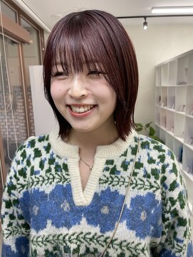 キートス 高知店(kiitos) ★くびレイヤーエモージュケアカラー切りっぱなしボブミディ