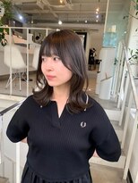 アクアオモテサンドウ(ACQUA omotesando) ◇韓国風くびれヘア/レイヤーカット/オリーブグレージュ/暗髪