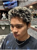 スパイキーショート/アップバング/メンズハイトーン