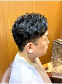 銀座　理容室　ナチュラルパーマ　ビジネスマン