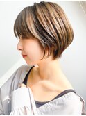 20代30代40代立体感ナチュラルソフトウルフ艶感モカベージュ