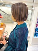 【morio】札幌ボブ ぱつっと切りっぱなしボブ