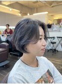 毛先カラー/グラデーションカラー/刈り上げショートボブ