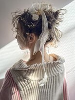 エル セルカ 高田馬場(el CERCA) 結婚式パーティーヘアセットお団子スタイル