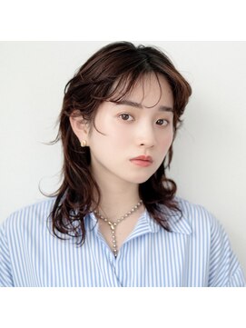 モンド ヘアクリエーション 西田店(monde hair creation) 【monde】ニュアンス巻き×シアーブラック