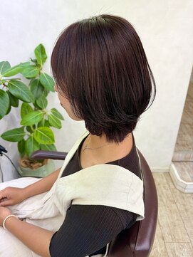 ニコ ヘアデザイン(nico hair design) ワインレッド+レイヤーミディアム