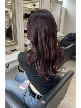 ソワンドゥブレスシエン 堀江店(soin de brace CIEN) 韓国前髪顔周りロング×ブラウンレッド[堀江/髪質改善]