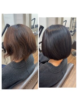 ネコ 稲毛(neco) 髪質改善縮毛矯正　before &after