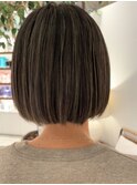 白髪ぼかし×地毛ハイライト×ボブ