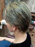 ヘアカット+バレイヤージュダブルカラー肩上【ショート】￥18700