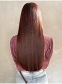 赤みブラウン×ナチュラルストレート