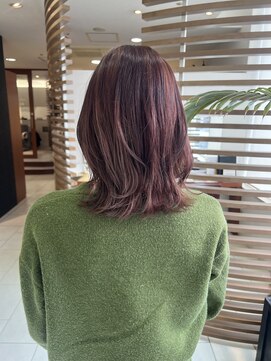 ラ シェンテ 宝塚(La Sente) レイヤースタイル×ピンクブラウン