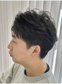MEN’S HAIR/サーフカール/刈り上げセンターパート/伊勢崎