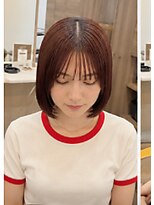 ヘアアトリエ ナイン(hair atelier nine) ダークパープル/ナチュラルショート/ミルクブラウン/夏/福島市