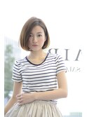 大人かわいいカジュアルボブ