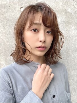 ユアーズ ヘア 恵比寿本店(youres hair) 肩ショートの前髪立ち上げ流しスタイル 大森春奈