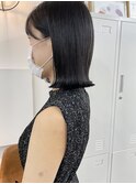 地毛風カラー 切りっぱなしボブ イルミナカラー