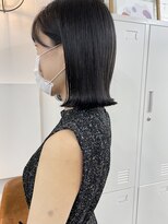 イコ 表参道原宿(ico)&nbsp;地毛風カラー 切りっぱなしボブ イルミナカラー