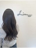 透明感グレージュカラー ナチュラル ロング