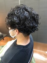 ヘアーメイク クーラ 行橋店(Hair make CURA) 20代30代韓流☆ツイストパーマショートマッシュアッシュブラック