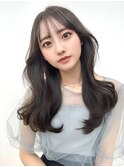 大人可愛い韓国ヘア レイヤーカット 似合わせ顔まわりカット#