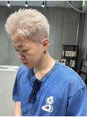【Dicency】メンズ アップバングショート×ブリーチダブルカラー