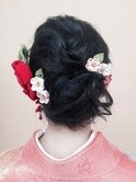 着物にも似合うルーズヘアセット