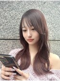 前髪シースルーバング/ピンクラベンダー