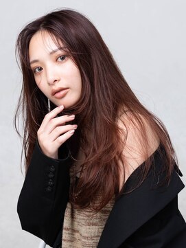 ジョイン ラックスビー 京都店(JOYN LUXBE) 20代30代ウルフレイヤーロングエモージュ前髪ベージュグレージュ