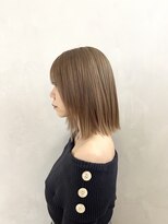小森谷,セミディ,カール,シアーカラー,ハイトーンカラーボブh35