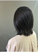 ナチュラルウルフ/肩ラインボブ/外ハネボブ/暗髪