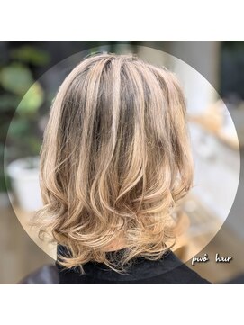 ピヴォヘアー(pivo hair) シャドールーツ アンブレラカラー ホワイトベージュ