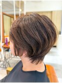 ショートボブ×透明感ブラウン
