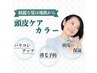 【お得に試せる】カット+ダメージレスカラー全体+頭皮ケアTR+ホームケア付