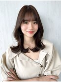 くびれヘア/レイヤー/顔まわり/サイドバング/こなれミディ
