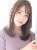 艶感ワンカールナチュラルレイヤーカット小顔イメチェン