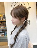 髪質改善＊斜め前髪ニュアンスヘアセット＊美髪【Zina大宮】