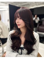 ハピネス クローバー 学園前店(Happiness CLOVER)&nbsp;カシスレッドカラー　くびれ巻き　韓国レイヤー