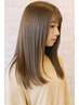 《髪質改善ナチュラルストレート×似合わせカット》質感ストレート