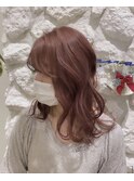 #ピンクブラウン　#ピンクベージュ　#ピンクカラー