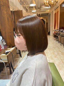 ピンキーウエスト 福島*ブリーチなしダブルカラー白髪ぼかし*小顔カット縮毛矯正