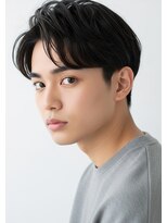 シスタ(SISTA) ブルーブラック/刈り上げセンターパート/黒髪/ツーブロック/